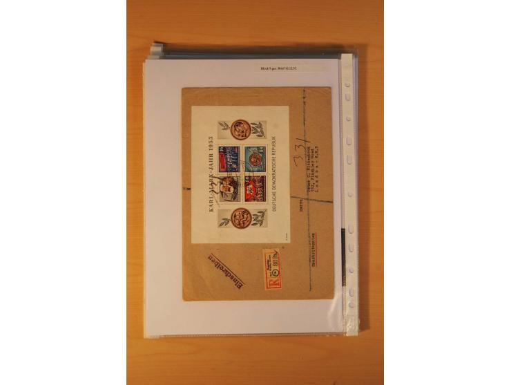 1949/90, postfrische und gestempelte stark spezialisierte Sammlung mit zahlreichen Abarten, Typen, Plattenfehlern und Zusamme