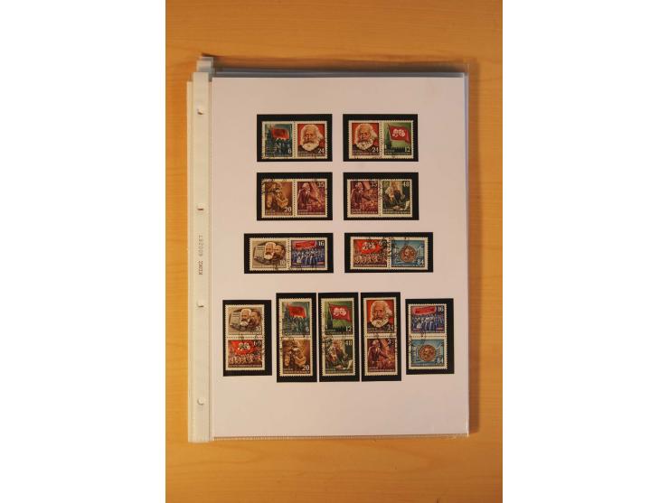 1949/90, postfrische und gestempelte stark spezialisierte Sammlung mit zahlreichen Abarten, Typen, Plattenfehlern und Zusamme