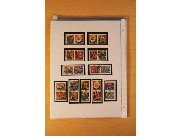 1949/90, postfrische und gestempelte stark spezialisierte Sammlung mit zahlreichen Abarten, Typen, Plattenfehlern und Zusamme