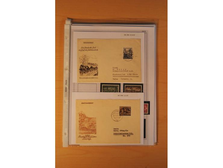 1949/90, postfrische und gestempelte stark spezialisierte Sammlung mit zahlreichen Abarten, Typen, Plattenfehlern und Zusamme