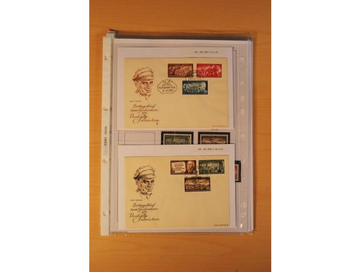 1949/90, postfrische und gestempelte stark spezialisierte Sammlung mit zahlreichen Abarten, Typen, Plattenfehlern und Zusamme