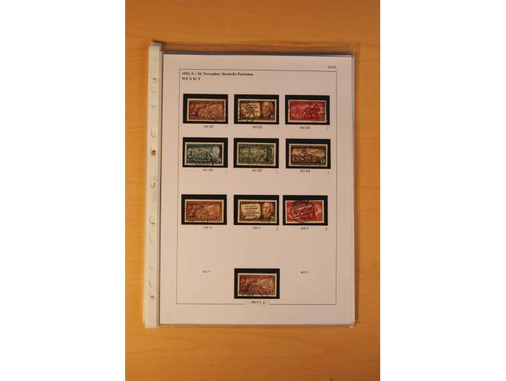 1949/90, postfrische und gestempelte stark spezialisierte Sammlung mit zahlreichen Abarten, Typen, Plattenfehlern und Zusamme
