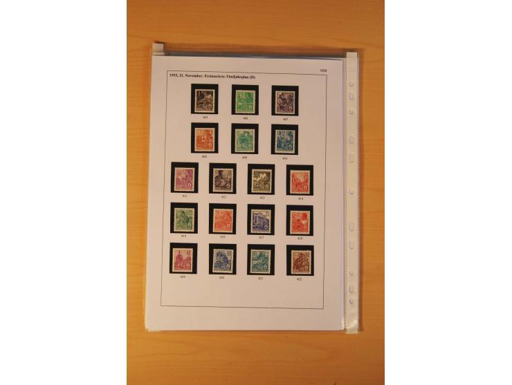 1949/90, postfrische und gestempelte stark spezialisierte Sammlung mit zahlreichen Abarten, Typen, Plattenfehlern und Zusamme