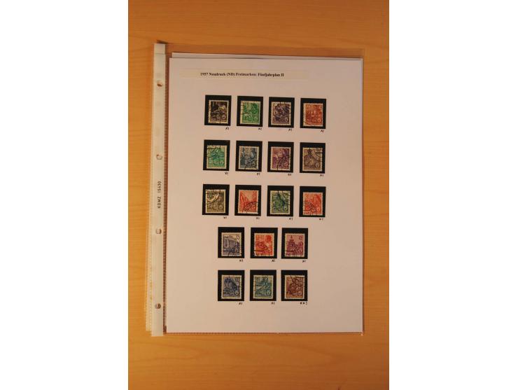 1949/90, postfrische und gestempelte stark spezialisierte Sammlung mit zahlreichen Abarten, Typen, Plattenfehlern und Zusamme