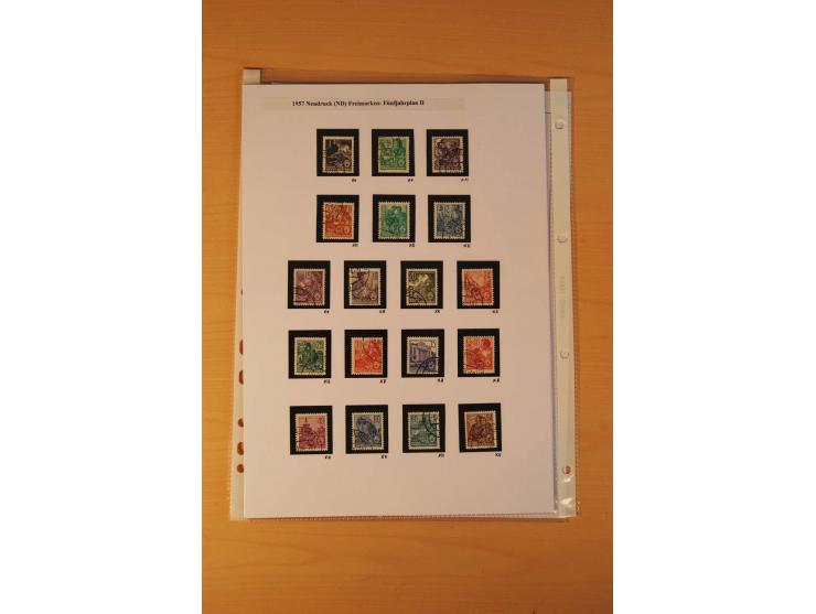 1949/90, postfrische und gestempelte stark spezialisierte Sammlung mit zahlreichen Abarten, Typen, Plattenfehlern und Zusamme