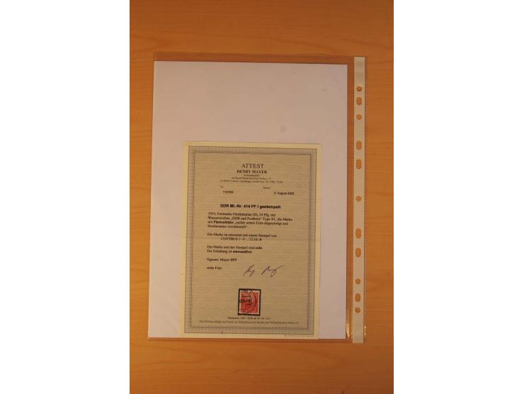 1949/90, postfrische und gestempelte stark spezialisierte Sammlung mit zahlreichen Abarten, Typen, Plattenfehlern und Zusamme
