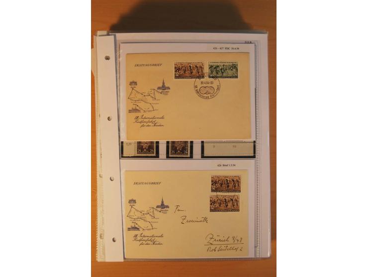 1949/90, postfrische und gestempelte stark spezialisierte Sammlung mit zahlreichen Abarten, Typen, Plattenfehlern und Zusamme