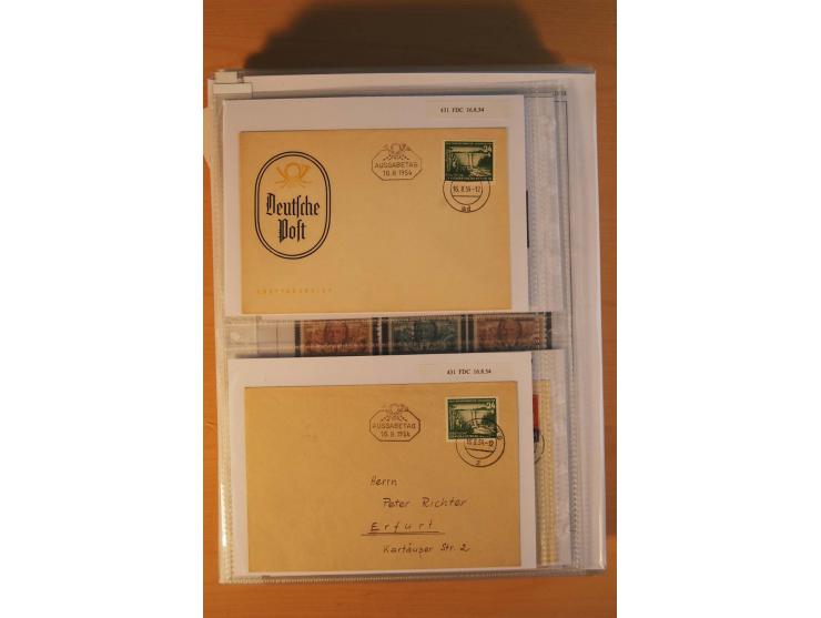 1949/90, postfrische und gestempelte stark spezialisierte Sammlung mit zahlreichen Abarten, Typen, Plattenfehlern und Zusamme