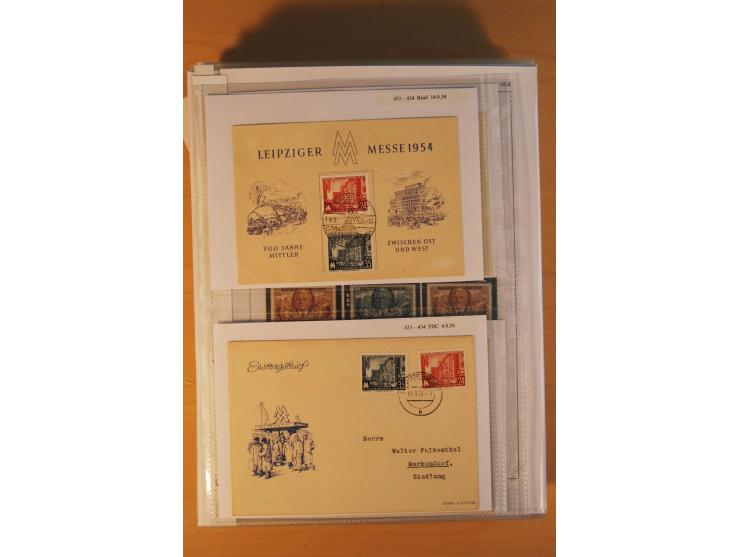 1949/90, postfrische und gestempelte stark spezialisierte Sammlung mit zahlreichen Abarten, Typen, Plattenfehlern und Zusamme
