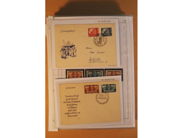 1949/90, postfrische und gestempelte stark spezialisierte Sammlung mit zahlreichen Abarten, Typen, Plattenfehlern und Zusamme