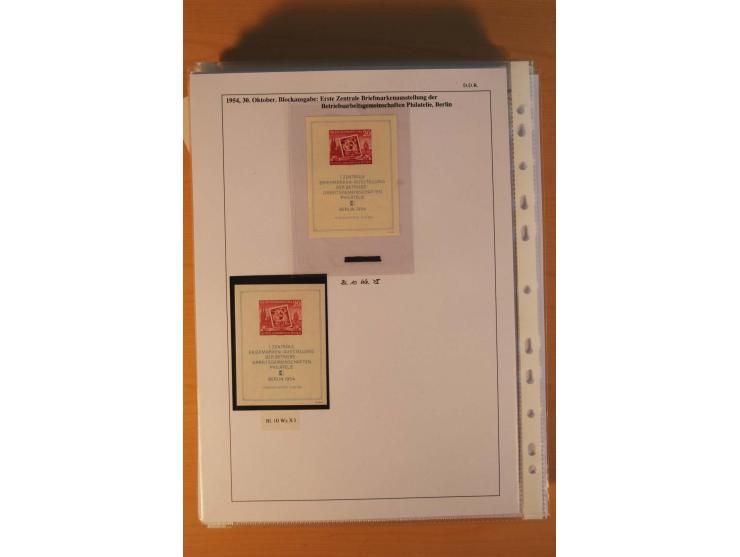 1949/90, postfrische und gestempelte stark spezialisierte Sammlung mit zahlreichen Abarten, Typen, Plattenfehlern und Zusamme