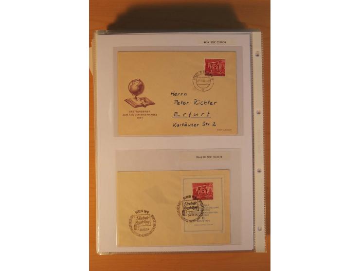 1949/90, postfrische und gestempelte stark spezialisierte Sammlung mit zahlreichen Abarten, Typen, Plattenfehlern und Zusamme