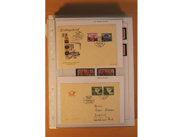 1949/90, postfrische und gestempelte stark spezialisierte Sammlung mit zahlreichen Abarten, Typen, Plattenfehlern und Zusamme