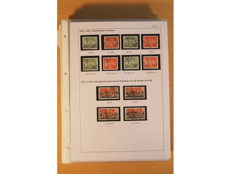 1949/90, postfrische und gestempelte stark spezialisierte Sammlung mit zahlreichen Abarten, Typen, Plattenfehlern und Zusamme