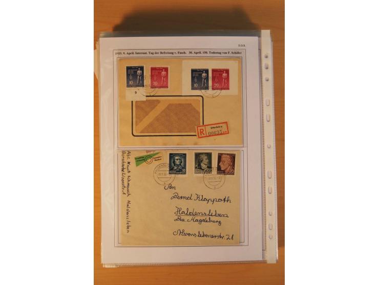 1949/90, postfrische und gestempelte stark spezialisierte Sammlung mit zahlreichen Abarten, Typen, Plattenfehlern und Zusamme