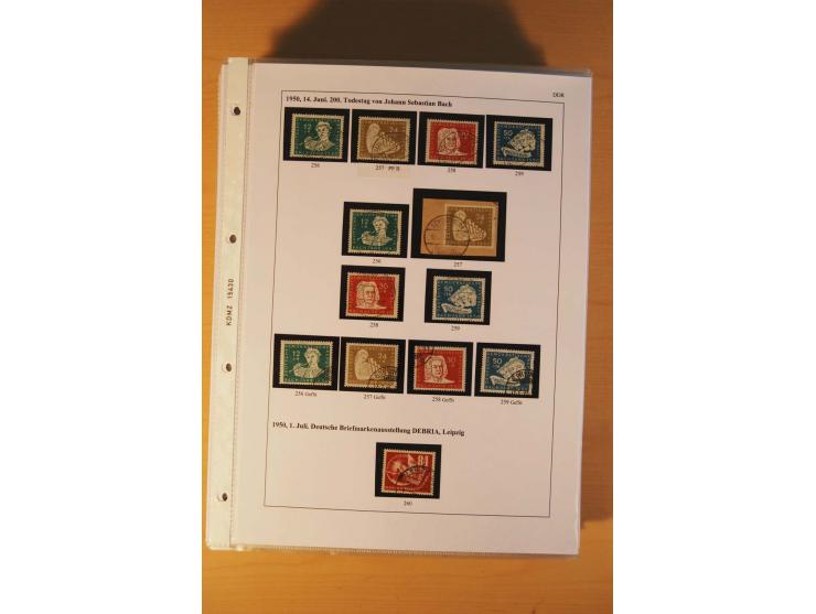 1949/90, postfrische und gestempelte stark spezialisierte Sammlung mit zahlreichen Abarten, Typen, Plattenfehlern und Zusamme