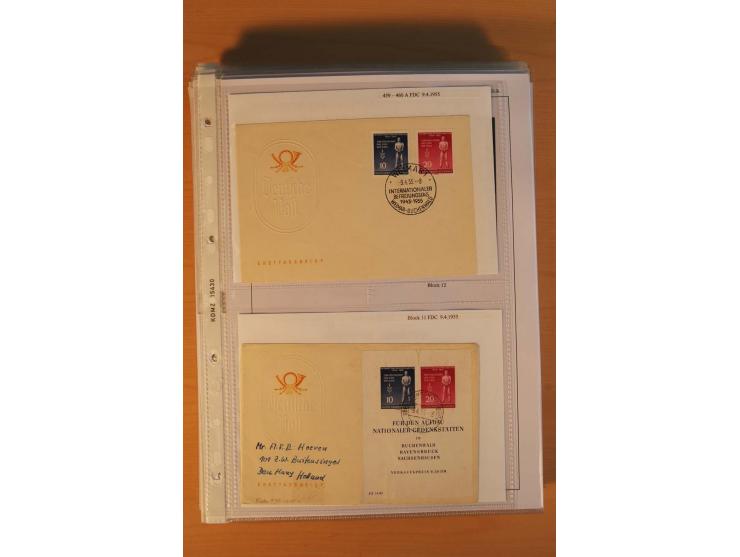 1949/90, postfrische und gestempelte stark spezialisierte Sammlung mit zahlreichen Abarten, Typen, Plattenfehlern und Zusamme