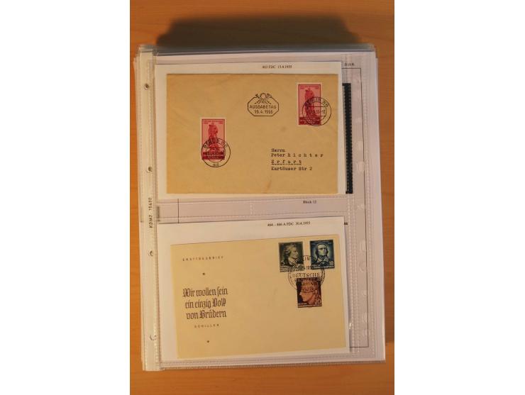 1949/90, postfrische und gestempelte stark spezialisierte Sammlung mit zahlreichen Abarten, Typen, Plattenfehlern und Zusamme