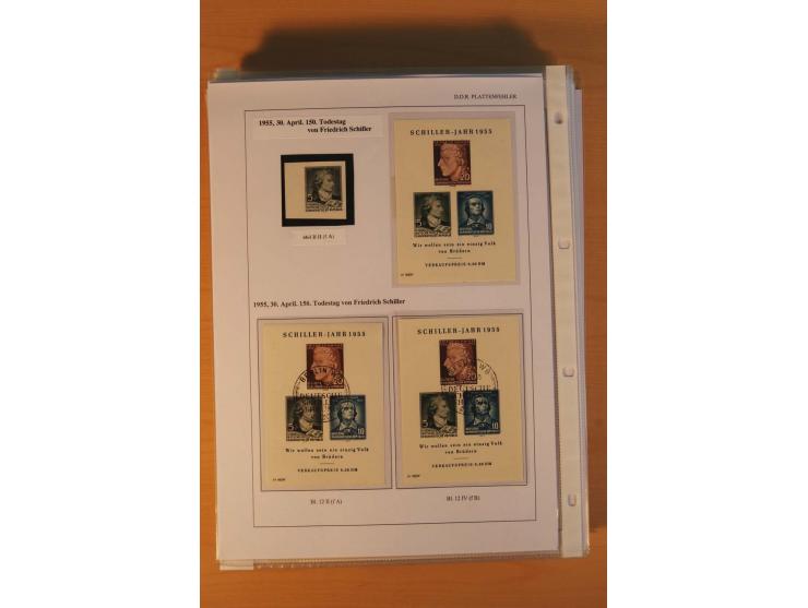 1949/90, postfrische und gestempelte stark spezialisierte Sammlung mit zahlreichen Abarten, Typen, Plattenfehlern und Zusamme