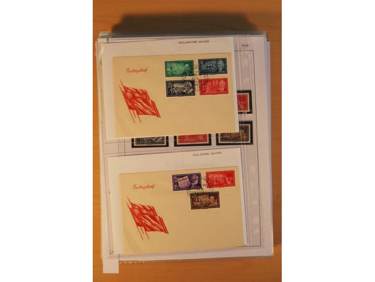 1949/90, postfrische und gestempelte stark spezialisierte Sammlung mit zahlreichen Abarten, Typen, Plattenfehlern und Zusamme