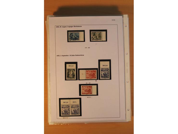 1949/90, postfrische und gestempelte stark spezialisierte Sammlung mit zahlreichen Abarten, Typen, Plattenfehlern und Zusamme