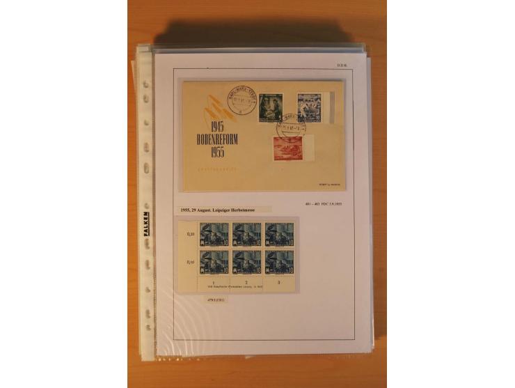 1949/90, postfrische und gestempelte stark spezialisierte Sammlung mit zahlreichen Abarten, Typen, Plattenfehlern und Zusamme