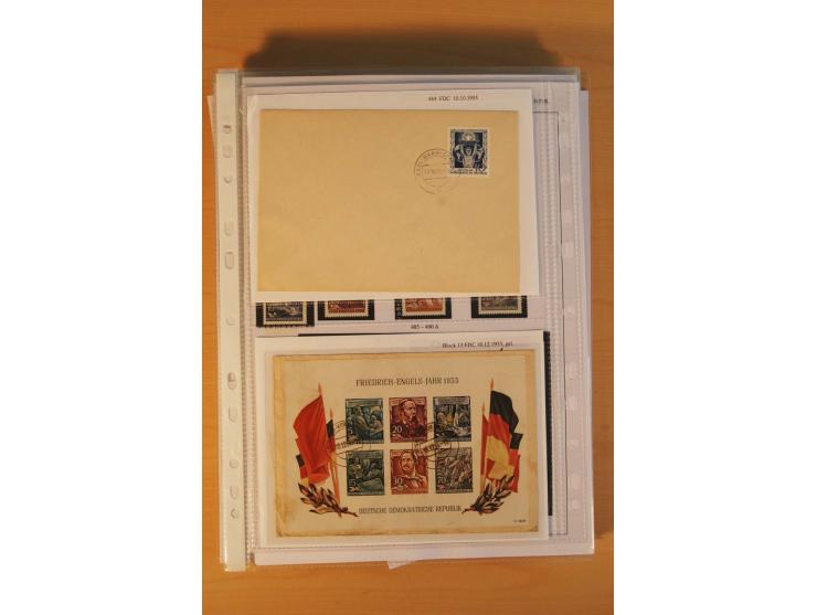 1949/90, postfrische und gestempelte stark spezialisierte Sammlung mit zahlreichen Abarten, Typen, Plattenfehlern und Zusamme