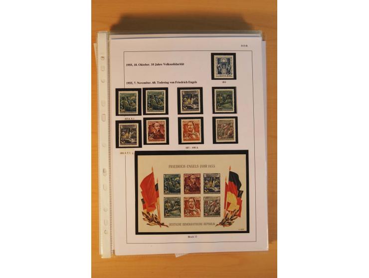 1949/90, postfrische und gestempelte stark spezialisierte Sammlung mit zahlreichen Abarten, Typen, Plattenfehlern und Zusamme