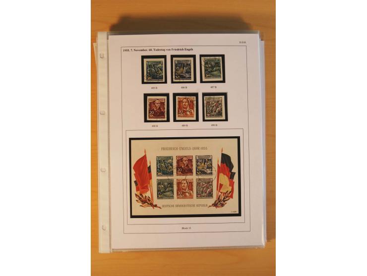 1949/90, postfrische und gestempelte stark spezialisierte Sammlung mit zahlreichen Abarten, Typen, Plattenfehlern und Zusamme