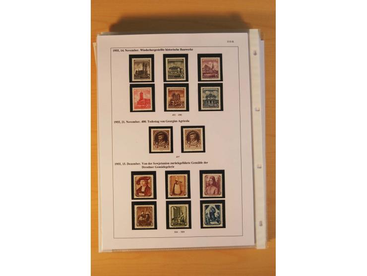1949/90, postfrische und gestempelte stark spezialisierte Sammlung mit zahlreichen Abarten, Typen, Plattenfehlern und Zusamme