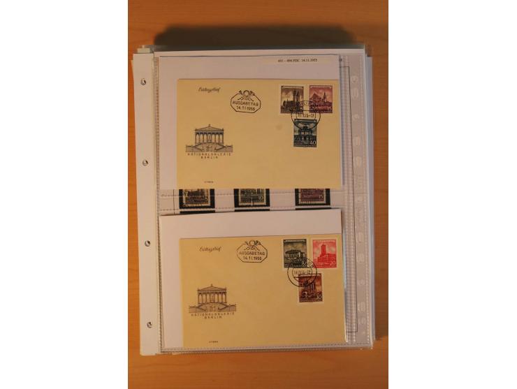 1949/90, postfrische und gestempelte stark spezialisierte Sammlung mit zahlreichen Abarten, Typen, Plattenfehlern und Zusamme
