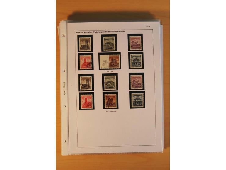 1949/90, postfrische und gestempelte stark spezialisierte Sammlung mit zahlreichen Abarten, Typen, Plattenfehlern und Zusamme