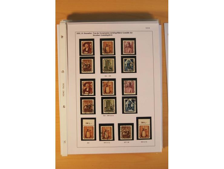 1949/90, postfrische und gestempelte stark spezialisierte Sammlung mit zahlreichen Abarten, Typen, Plattenfehlern und Zusamme
