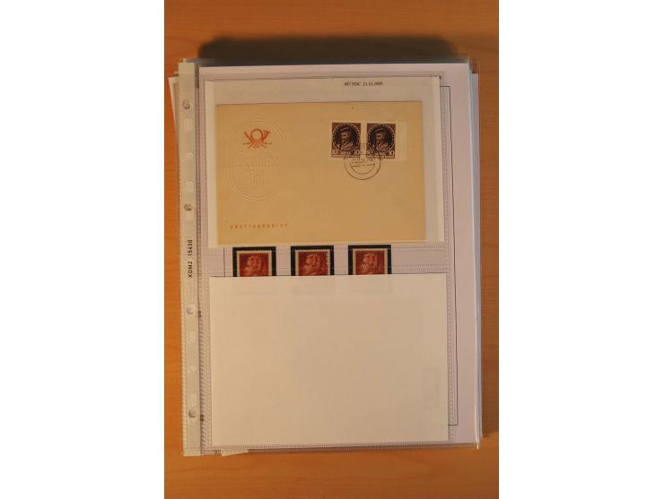 1949/90, postfrische und gestempelte stark spezialisierte Sammlung mit zahlreichen Abarten, Typen, Plattenfehlern und Zusamme