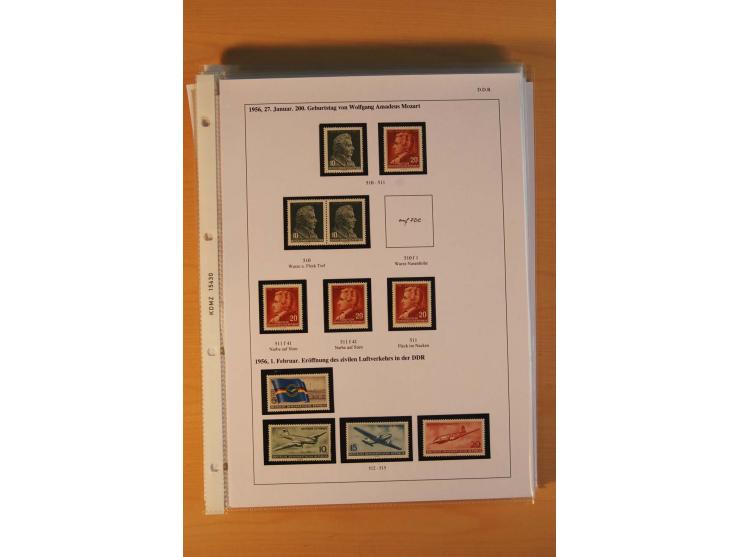 1949/90, postfrische und gestempelte stark spezialisierte Sammlung mit zahlreichen Abarten, Typen, Plattenfehlern und Zusamme