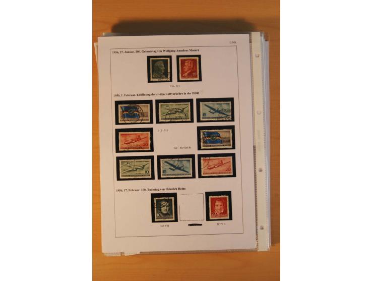 1949/90, postfrische und gestempelte stark spezialisierte Sammlung mit zahlreichen Abarten, Typen, Plattenfehlern und Zusamme