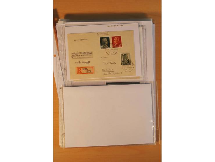 1949/90, postfrische und gestempelte stark spezialisierte Sammlung mit zahlreichen Abarten, Typen, Plattenfehlern und Zusamme