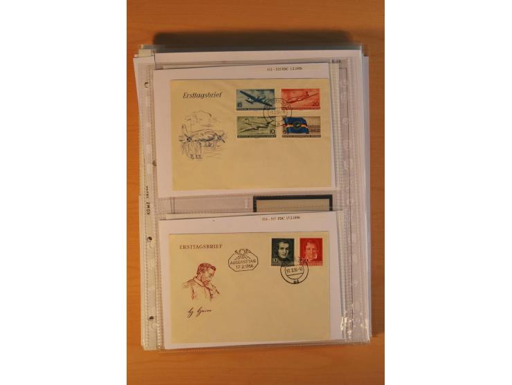 1949/90, postfrische und gestempelte stark spezialisierte Sammlung mit zahlreichen Abarten, Typen, Plattenfehlern und Zusamme