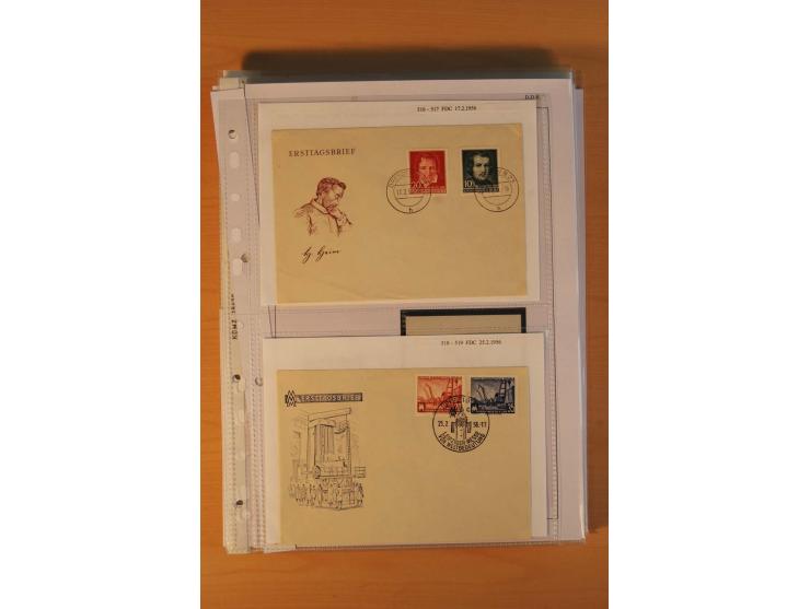 1949/90, postfrische und gestempelte stark spezialisierte Sammlung mit zahlreichen Abarten, Typen, Plattenfehlern und Zusamme