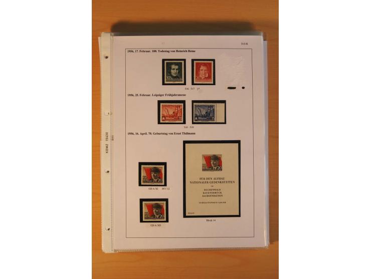 1949/90, postfrische und gestempelte stark spezialisierte Sammlung mit zahlreichen Abarten, Typen, Plattenfehlern und Zusamme