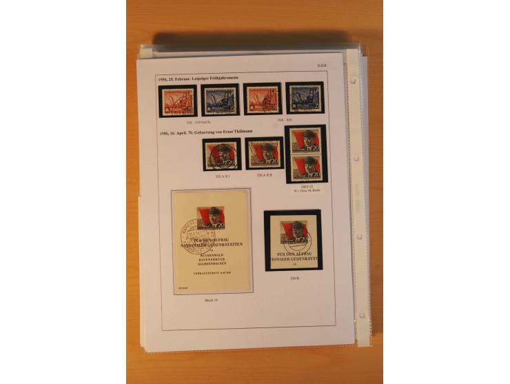1949/90, postfrische und gestempelte stark spezialisierte Sammlung mit zahlreichen Abarten, Typen, Plattenfehlern und Zusamme