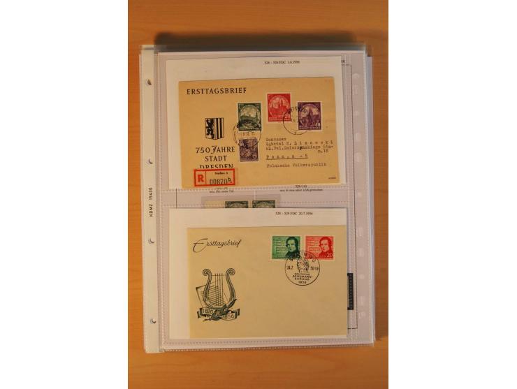 1949/90, postfrische und gestempelte stark spezialisierte Sammlung mit zahlreichen Abarten, Typen, Plattenfehlern und Zusamme