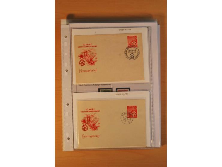 1949/90, postfrische und gestempelte stark spezialisierte Sammlung mit zahlreichen Abarten, Typen, Plattenfehlern und Zusamme