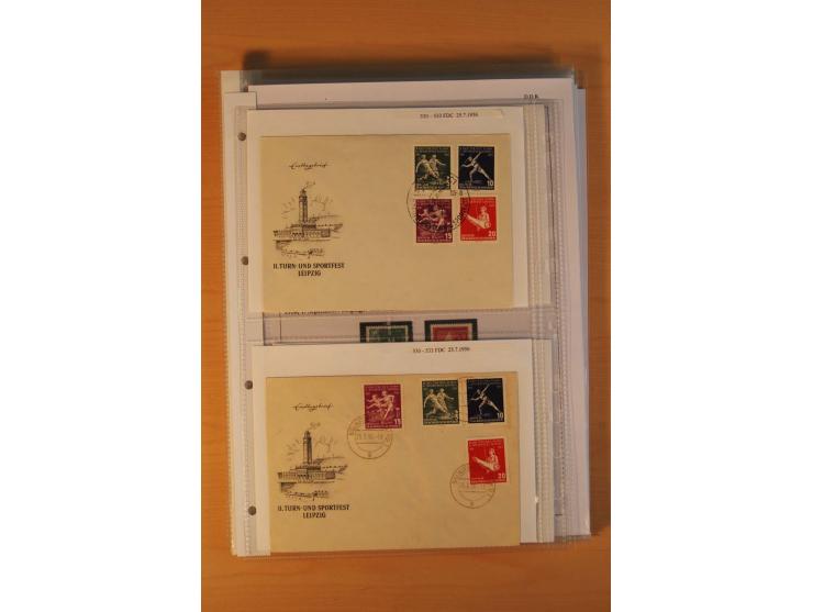 1949/90, postfrische und gestempelte stark spezialisierte Sammlung mit zahlreichen Abarten, Typen, Plattenfehlern und Zusamme
