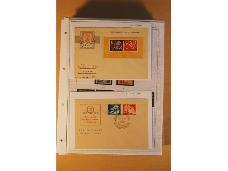 1949/90, postfrische und gestempelte stark spezialisierte Sammlung mit zahlreichen Abarten, Typen, Plattenfehlern und Zusamme