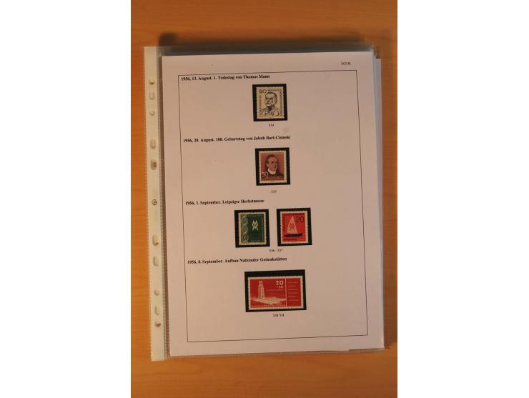 1949/90, postfrische und gestempelte stark spezialisierte Sammlung mit zahlreichen Abarten, Typen, Plattenfehlern und Zusamme