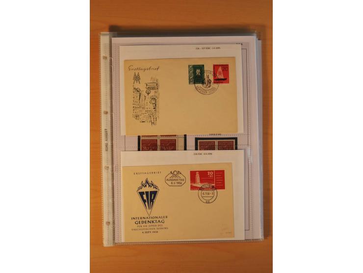 1949/90, postfrische und gestempelte stark spezialisierte Sammlung mit zahlreichen Abarten, Typen, Plattenfehlern und Zusamme