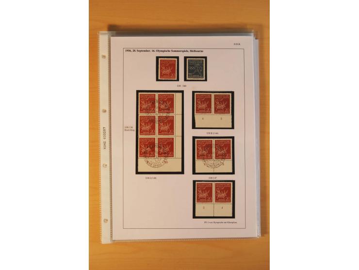 1949/90, postfrische und gestempelte stark spezialisierte Sammlung mit zahlreichen Abarten, Typen, Plattenfehlern und Zusamme