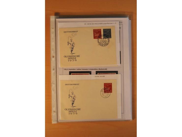 1949/90, postfrische und gestempelte stark spezialisierte Sammlung mit zahlreichen Abarten, Typen, Plattenfehlern und Zusamme