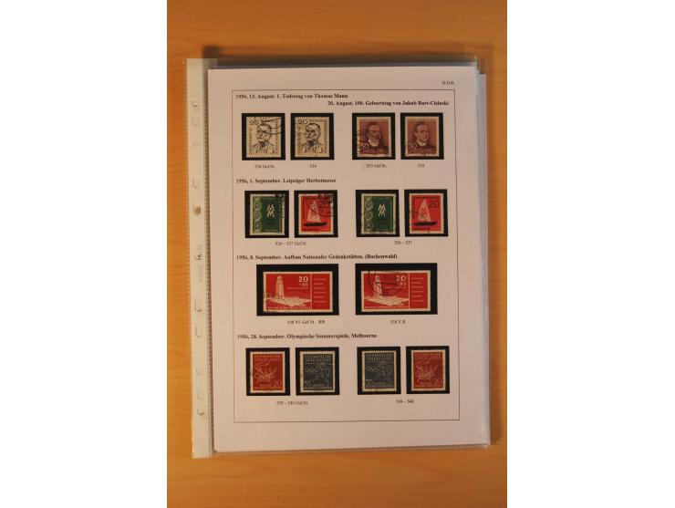 1949/90, postfrische und gestempelte stark spezialisierte Sammlung mit zahlreichen Abarten, Typen, Plattenfehlern und Zusamme